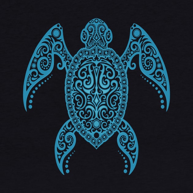 Intricate Blue Sea Turtle by jeffbartels